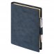 Ежедневник-портфолио Clip NEO недатированный в подарочной коробке, синий (в комплекте ручка Sonata BP серебро) 