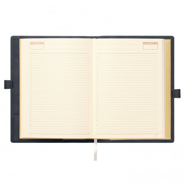 Ежедневник-портфолио Clip NEO недатированный в подарочной коробке, синий (в комплекте ручка Sonata BP серебро) 