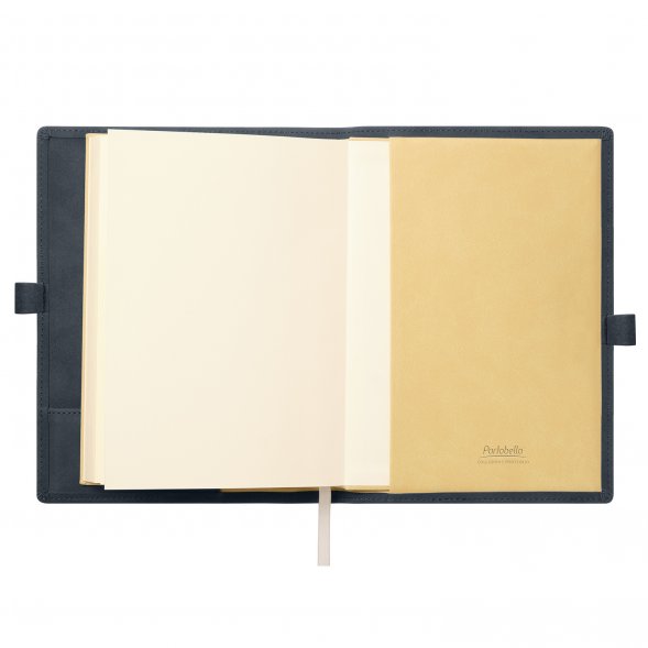 Ежедневник-портфолио Clip NEO недатированный в подарочной коробке, синий (в комплекте ручка Sonata BP серебро) 