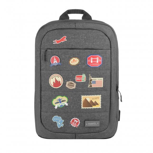 Рюкзак Eclipse с USB разъемом, серый Travel 
