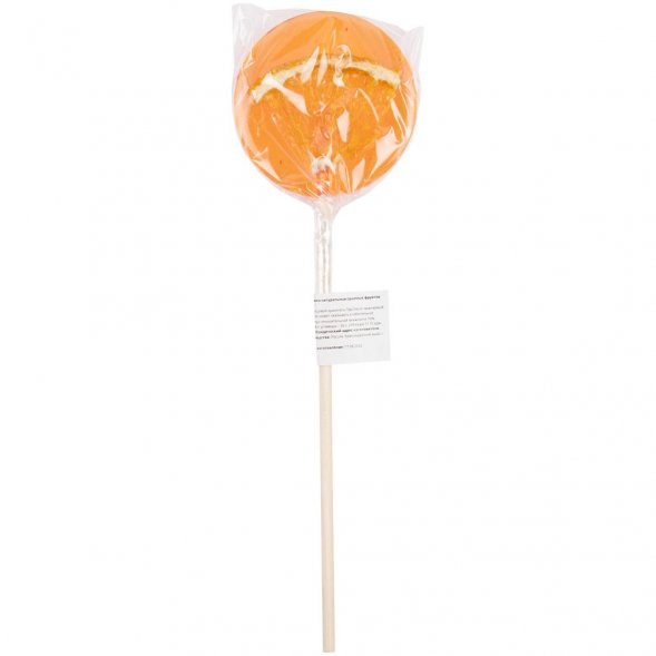 Леденец Lollifruit, оранжевый с апельсином 