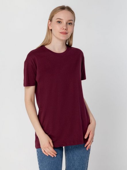 Футболка унисекс Regent 150, бордовая 