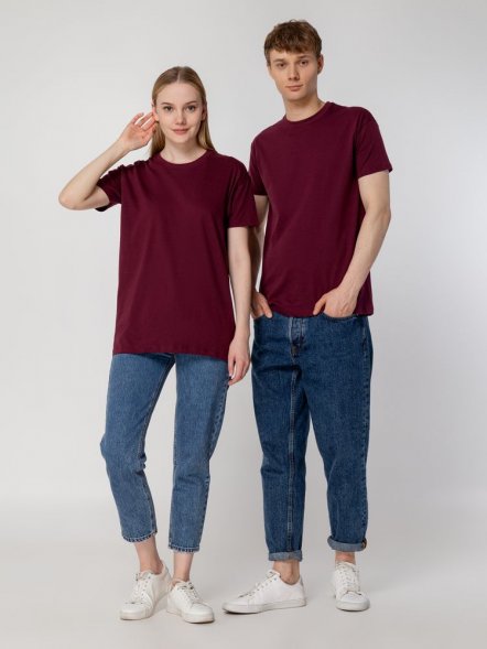 Футболка унисекс Regent 150, бордовая 