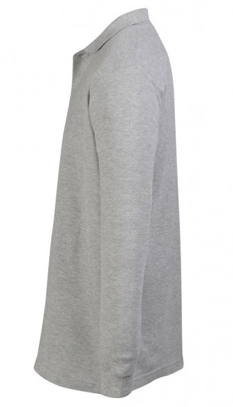 Рубашка поло мужская с длинным рукавом Star 170, серый меланж 