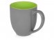Кружка керамическая Gracy 450мл, серый/зеленое яблоко (P) 