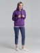 Толстовка на молнии с капюшоном Unit Siverga, фиолетовая 