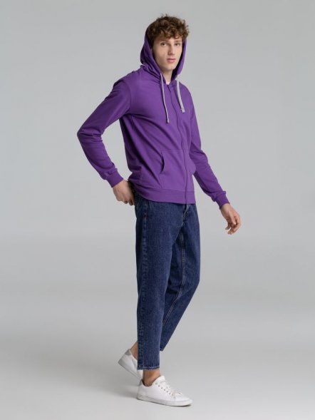 Толстовка на молнии с капюшоном Unit Siverga, фиолетовая 