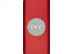 Беспроводное портативное зарядное устройство емкостью 8000 мАч Juice, красный