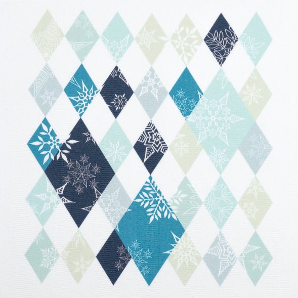 Холщовая сумка «Ромбо. Первый снег», белая 