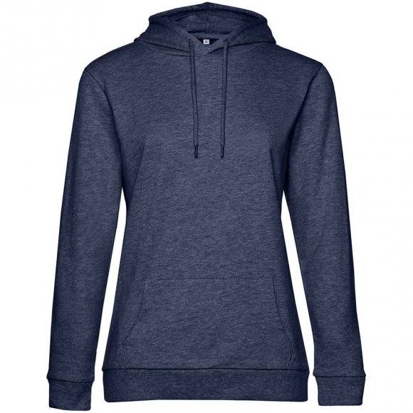 Толстовка с капюшоном женская Hoodie, синий меланж 