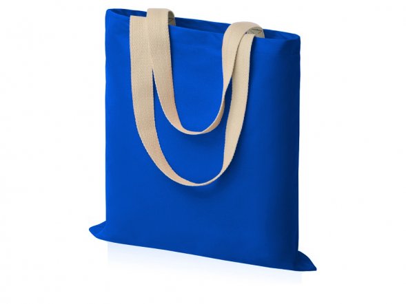 Сумка для шопинга Steady из хлопка с парусиновыми ручками, 260 г/м2, синий 