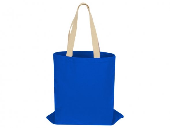 Сумка для шопинга Steady из хлопка с парусиновыми ручками, 260 г/м2, синий 