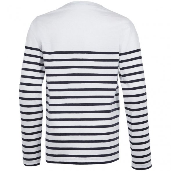 Футболка детская с длинным рукавом Matelot LSL Kids, белая с синим 