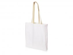 Сумка Donny их хлопка с донной складкой и парусиновыми ручками, белый