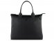 Сумка-шоппер BUGATTI Elsa, чёрная, воловья кожа/полиэстер, 46х11х31,5 см 