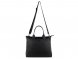 Сумка-шоппер BUGATTI Elsa, чёрная, воловья кожа/полиэстер, 46х11х31,5 см 