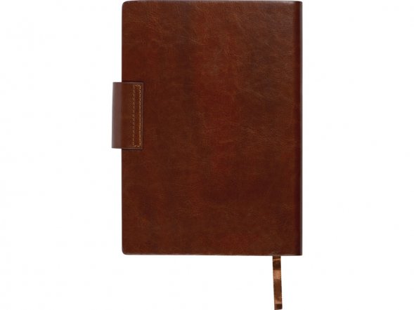 Бизнес блокнот А5 Monoi с клапаном, твердая обложка, 128 листов, коричневый 