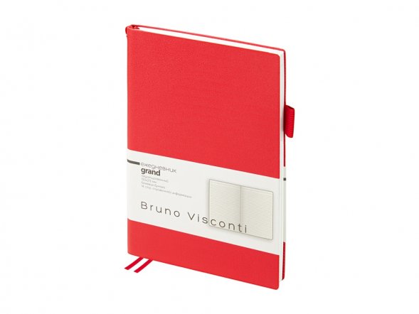 Ежедневник недатированный А5 Grand, красный 