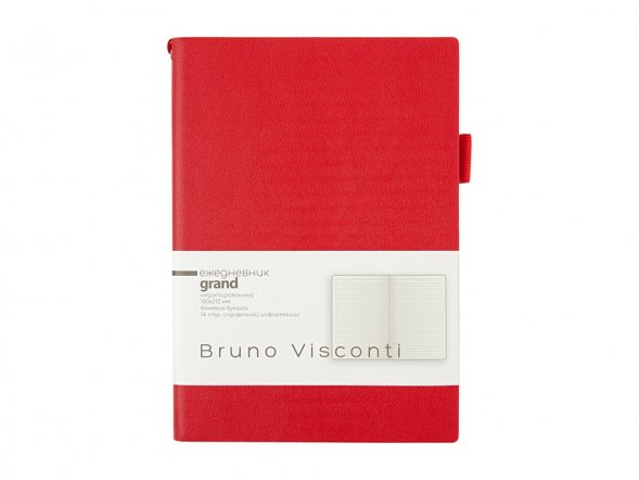 Ежедневник недатированный А5 Grand, красный 