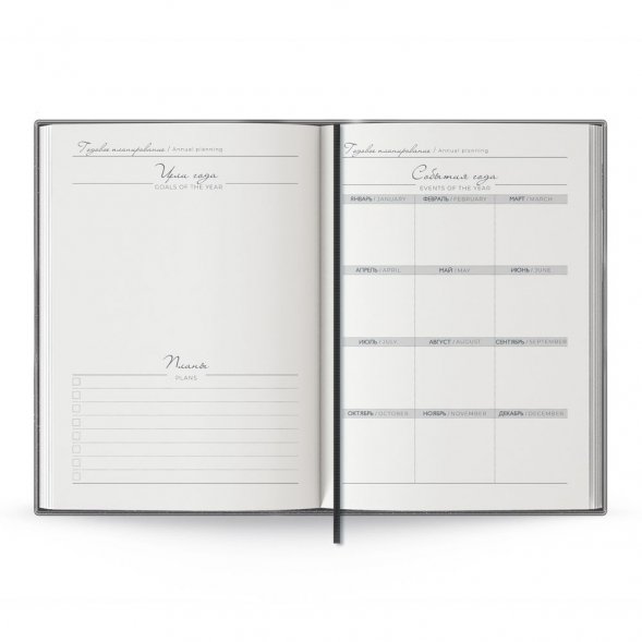 Ежедневник Anaconda, недатированный, серый 