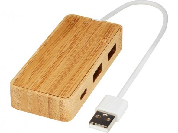 USB-концентратор Tapas из бамбука, натуральный 