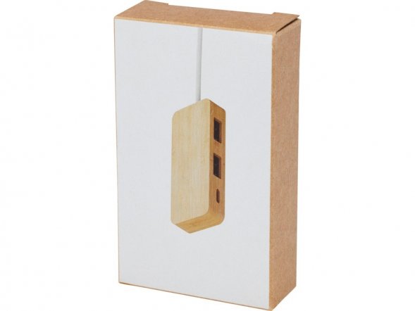 USB-концентратор Tapas из бамбука, натуральный 