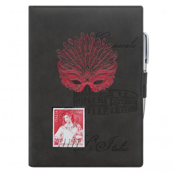 Ежедневник-портфолио Clip NEO недатированный в подарочной коробке, черный (в комплекте ручка Tesoro серебро) 