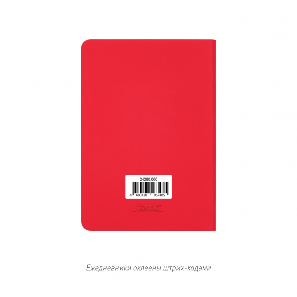 Ежедневник Spark mini A6 недатированный, красный 