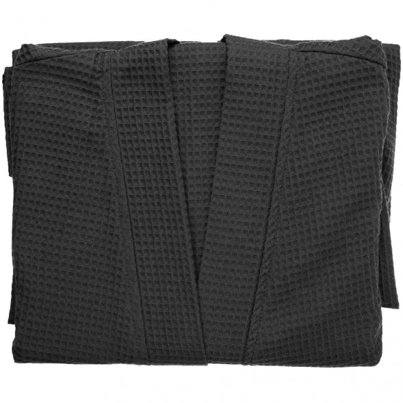 Халат вафельный Kimono, черный 