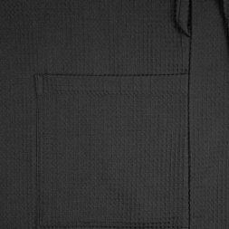 Халат вафельный Kimono, черный