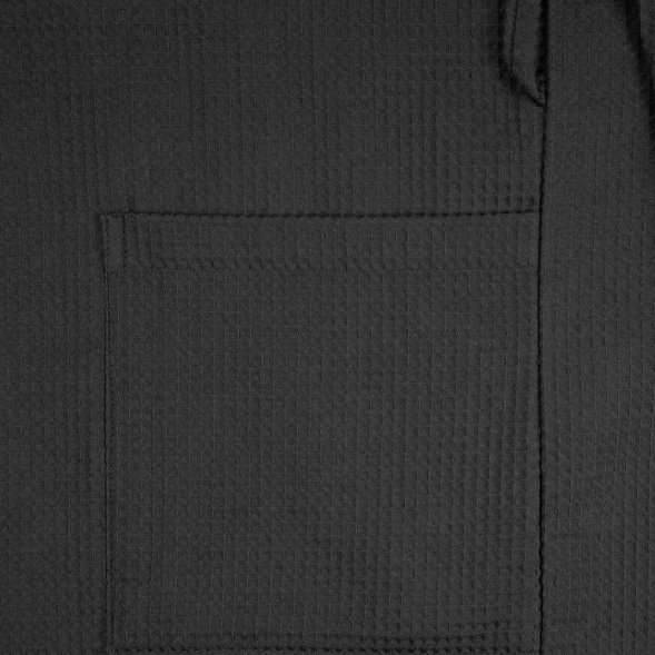 Халат вафельный Kimono, черный 