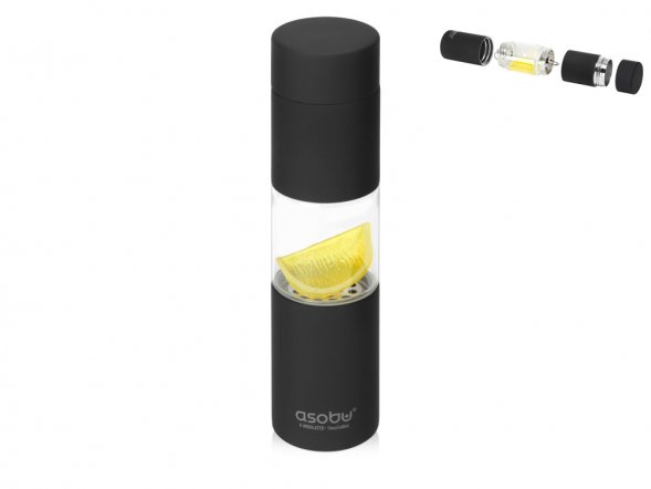 Бутылка для воды FLAVOUR U SEE, 460 мл, черный 