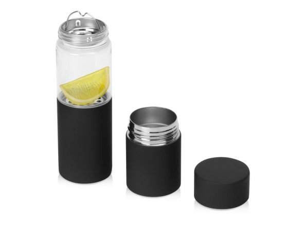 Бутылка для воды FLAVOUR U SEE, 460 мл, черный 