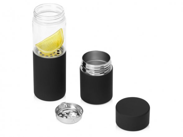 Бутылка для воды FLAVOUR U SEE, 460 мл, черный 