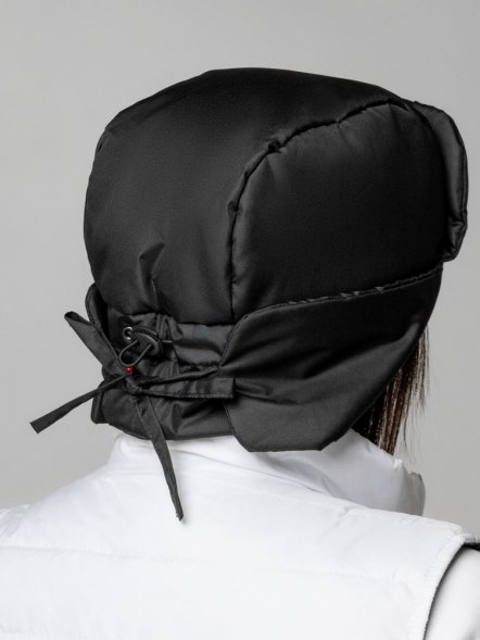 Шапка-ушанка Shelter, черная 