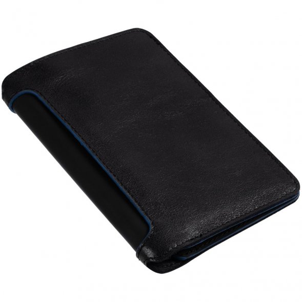 Автобумажник Arrival, черный с синим 