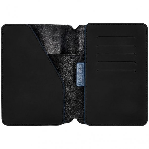 Автобумажник Arrival, черный с синим 