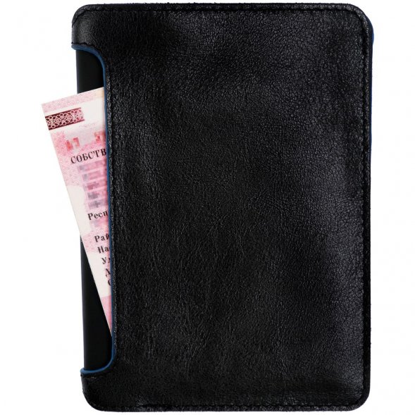 Автобумажник Arrival, черный с синим 