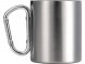 Стальная кружка Elbrus с двойными стенками и ручкой-карабином, 300 мл (глянц), серебристый (P) 