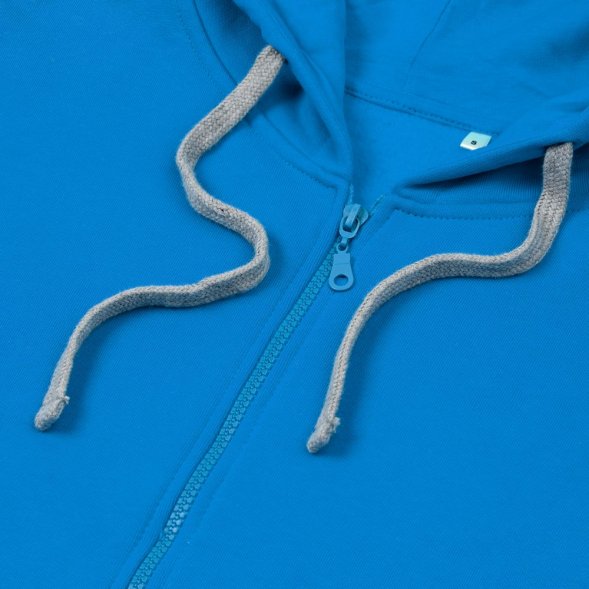 Толстовка с капюшоном на молнии Unit Siverga Heavy, бирюзовая 