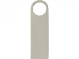 USB 2.0-флешка на 64 Гб с мини чипом и круглым отверстием, серебристый