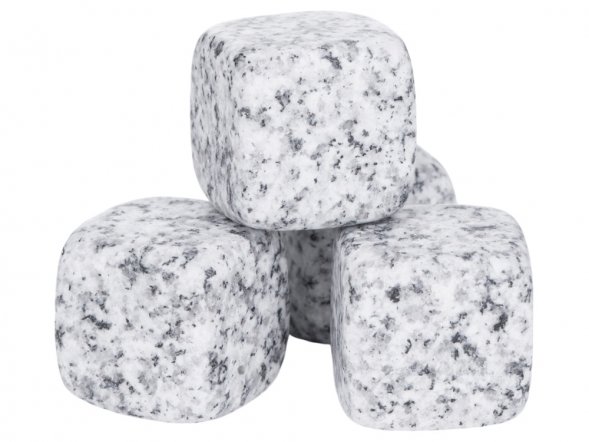 Камни для виски Gentleman в бархатном мешочке, 4 шт, серый 