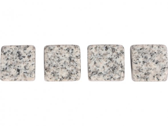 Камни для виски Gentleman в бархатном мешочке, 4 шт, серый 