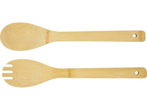 Argulls, бамбуковая салатница и приборы, natural 