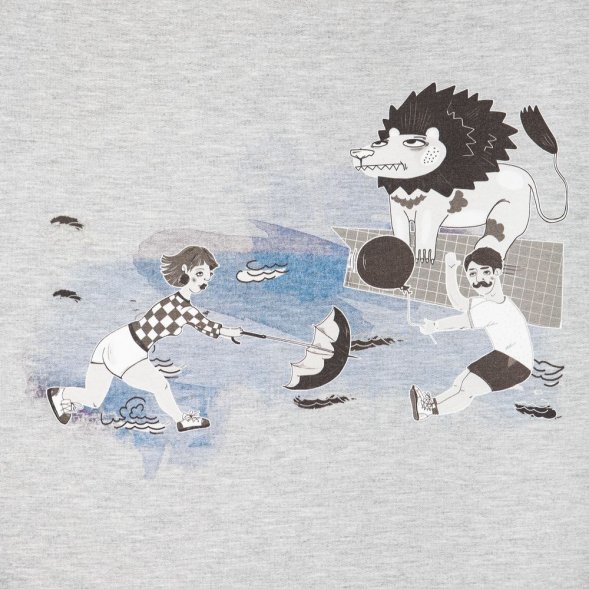 Свитшот женский «Не вы ли были у Невы», серый меланж 