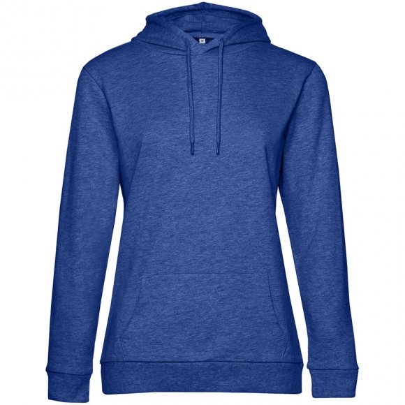 Толстовка с капюшоном женская Hoodie, ярко-синий меланж 