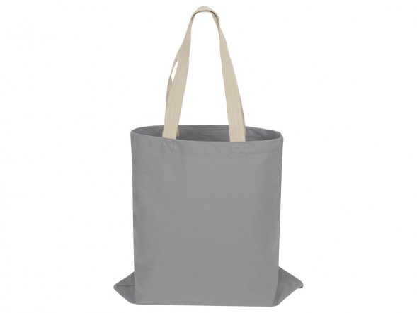 Сумка для шопинга Steady из хлопка с парусиновыми ручками, 260 г/м2, серый 