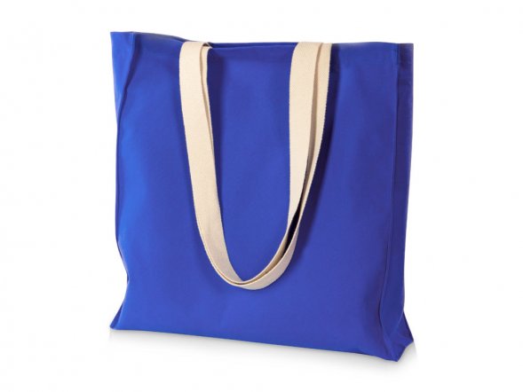 Сумка Donny их хлопка с донной складкой и парусиновыми ручками, синий 