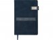 Бизнес блокнот А5 Freya с клапаном и карманом для визиток, твердая обложка, 128 листов, синий и темно 