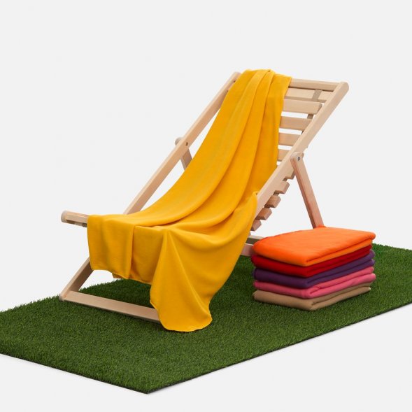 Флисовый плед Warm&amp;amp;Peace, желтый 